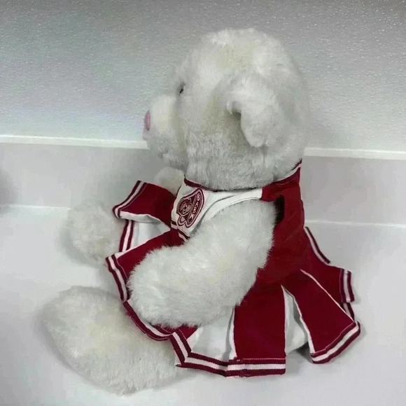Build A Bear!! Vintage Cheerleader Teddy Bear Plush Cheer White & Red Outfit - Picture 8 of 15